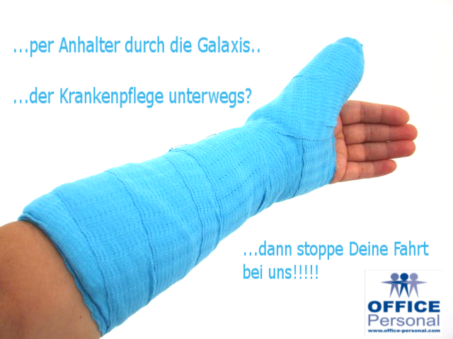 Krankenpfleger mit Text