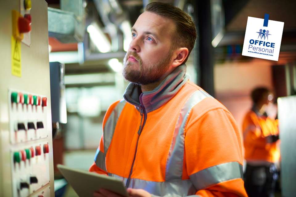 Kundendiensttechniker-Industrie, technische Anlagen, Mann, Monteur