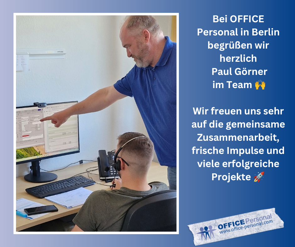 Willkommen im Team Willkommen im Team