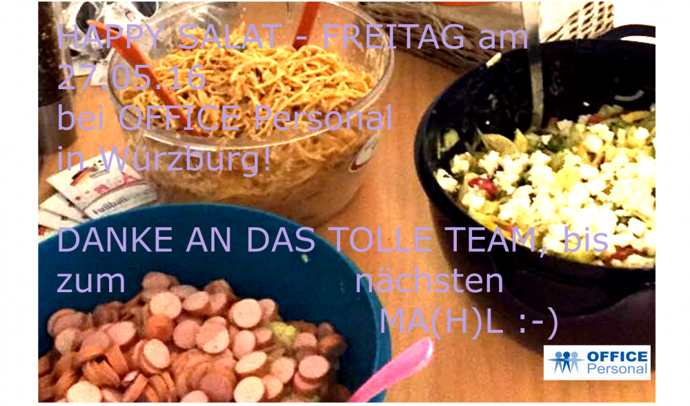 Salat-Freitag 27.05.16 in Würzburg!